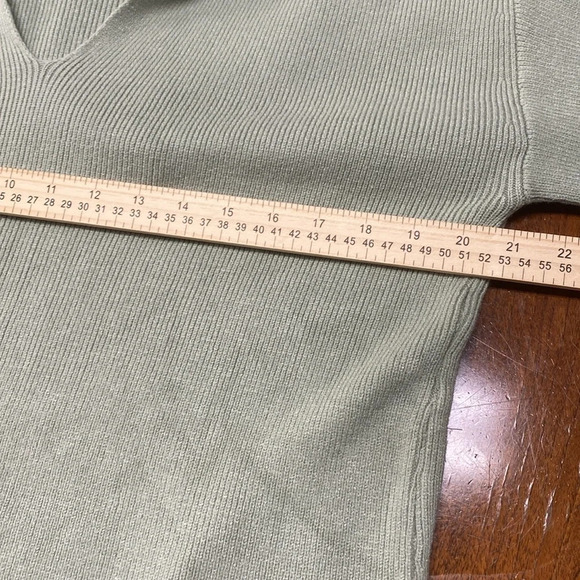 Tahari‎ Women's Sweater Hooded Pullover Soft Ribbed Green Size Small - Picture 5 of 7